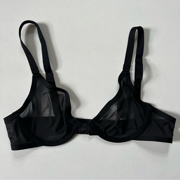 CUUP Plunge Bra Mesh Black 32A - Picture 7 of 10